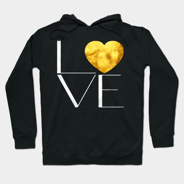 Golden Heart Means Love Hoodie by LittleBean